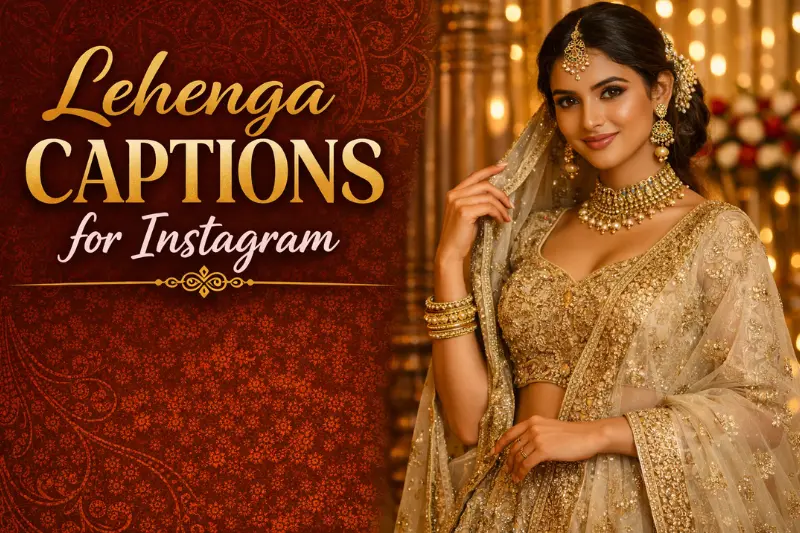 lehnga captions for instagram