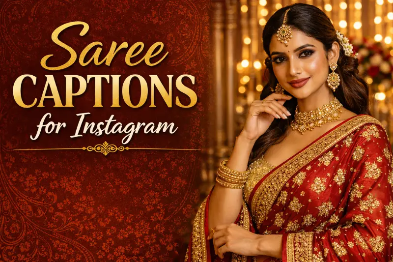 saree captions for instagram
