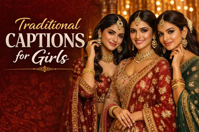 traditional captions for girls