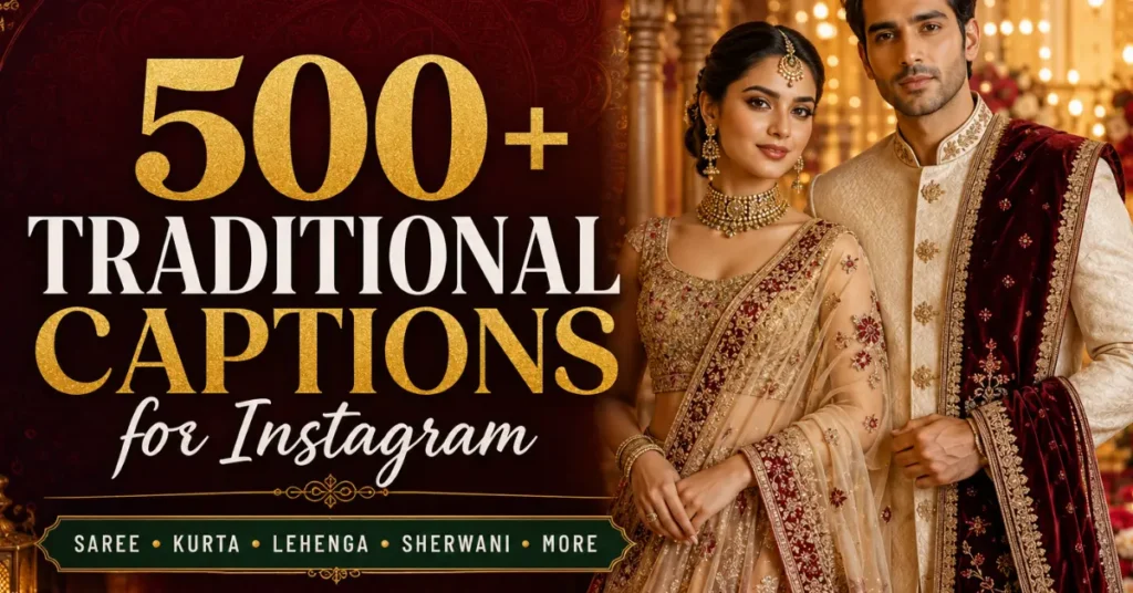 500+ Traditional Captions for Instagram (Saree, Kurta, Lehenga & More) traditional captions for instagram