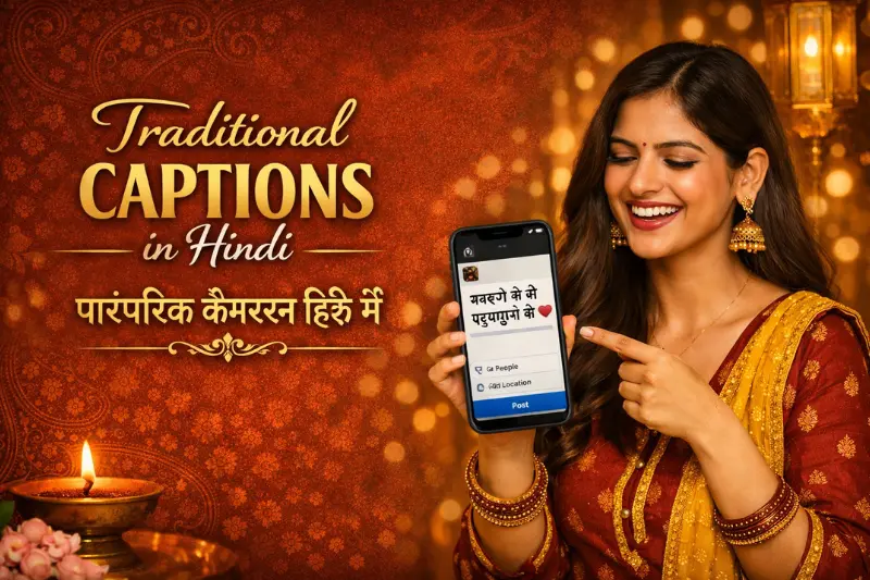 traditional captions in hindi