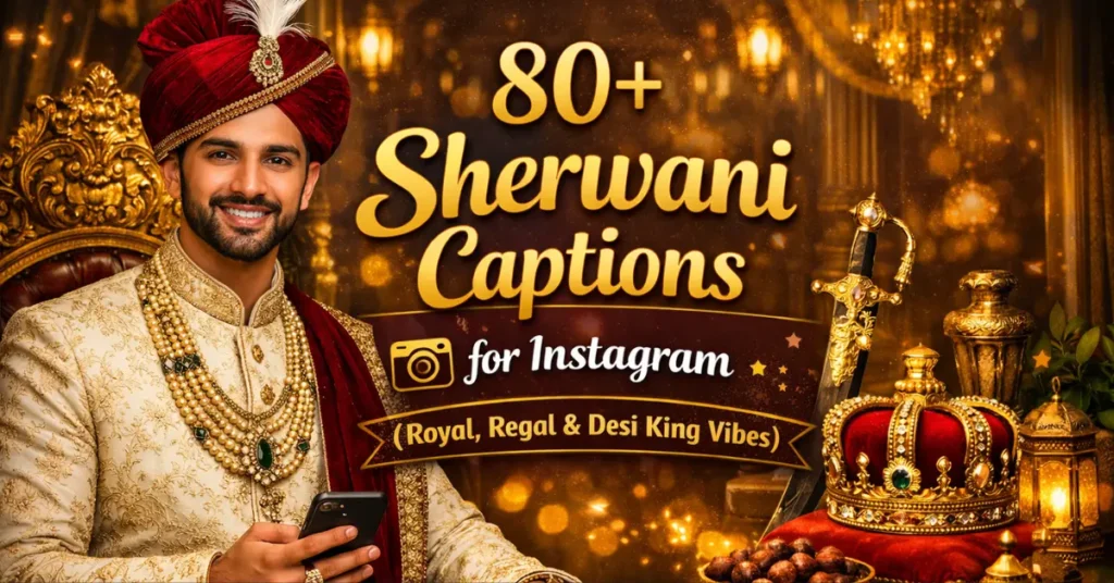 sherwani captions for instagram