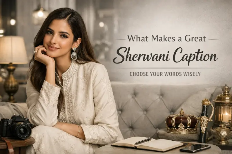what makes a great sherwani caption