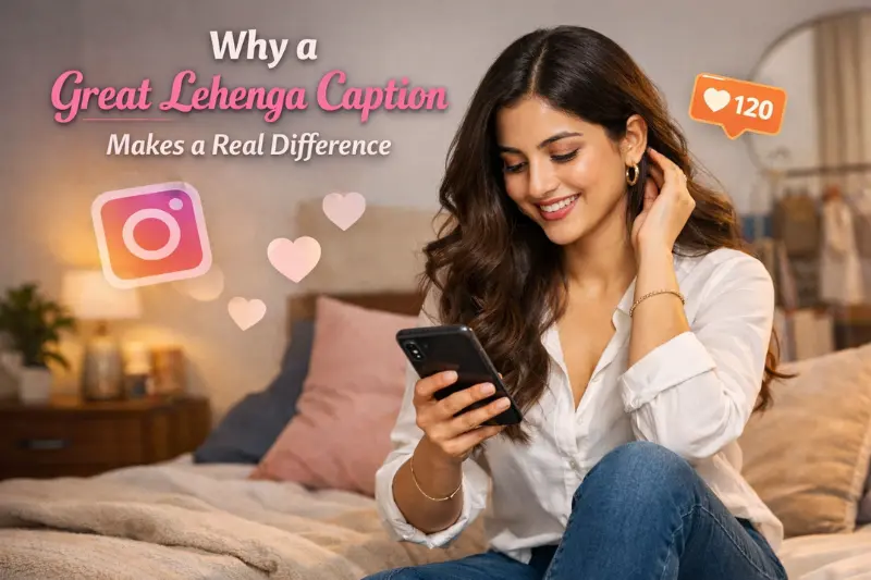 why a great lehenga caption makes a real difference
