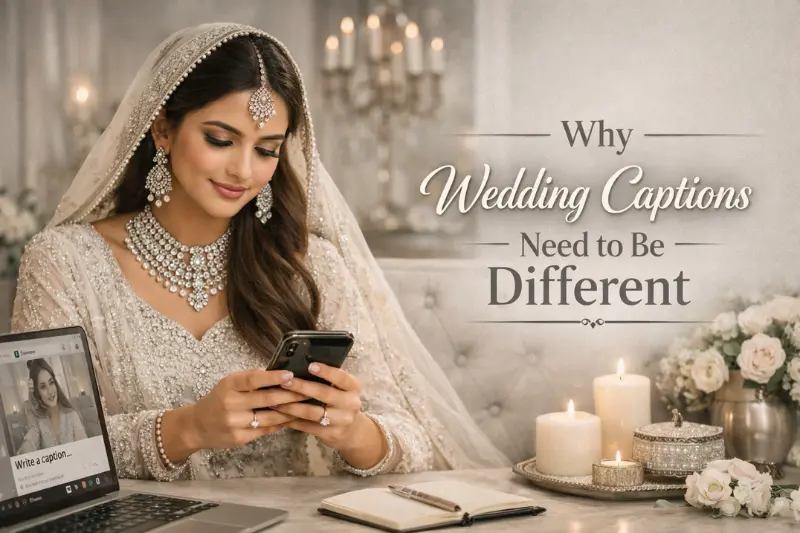 why wedding captions need to be different